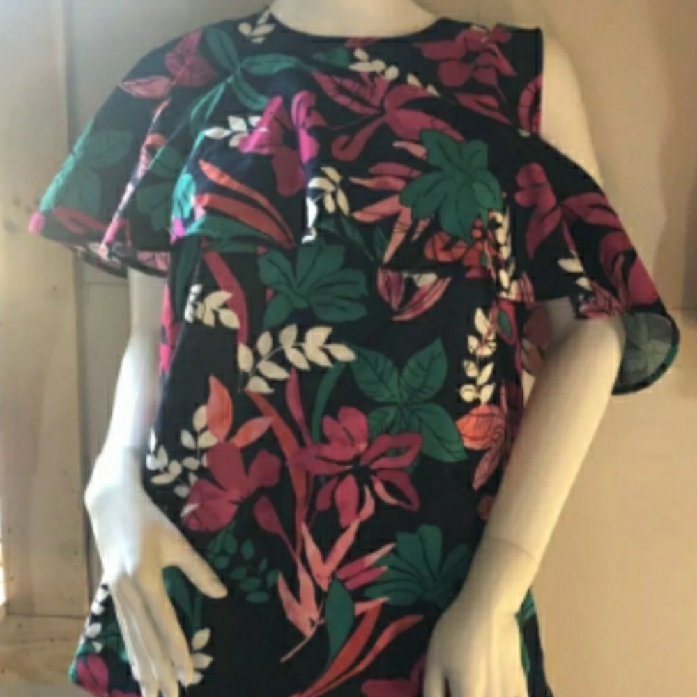 Isabel Maternity Blue Tropical top xxl